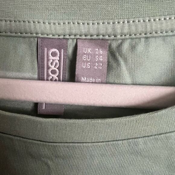 NWTs ASOS Green Striped Long Tee - Picture 4 of 5